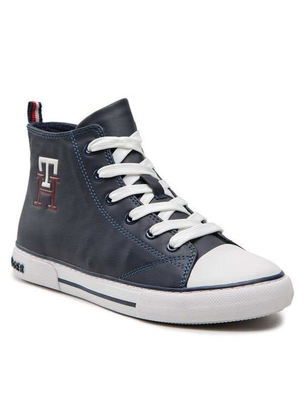 Tommy Hilfiger Tommy Hilfiger Кецове High Top Lace Up Sneaker T3X9-32452-1355 S Тъмносин