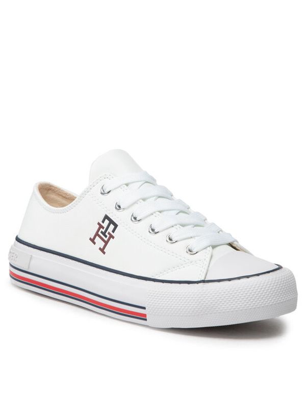 Tommy Hilfiger Tommy Hilfiger Кецове Low Cut Lace Up Sneaker T3A9-32287-1355 S Бял