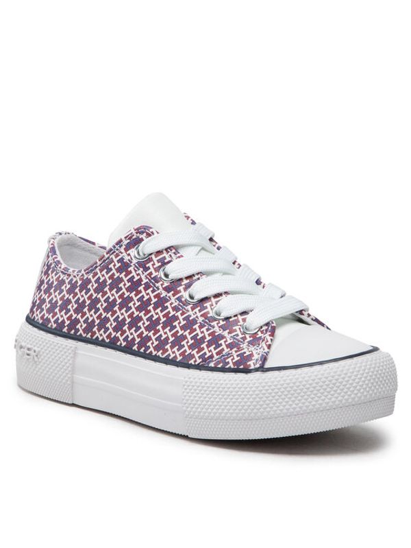 Tommy Hilfiger Tommy Hilfiger Кецове Low Cut Lace-Up Sneaker T3A9-32289-0753 Бордо