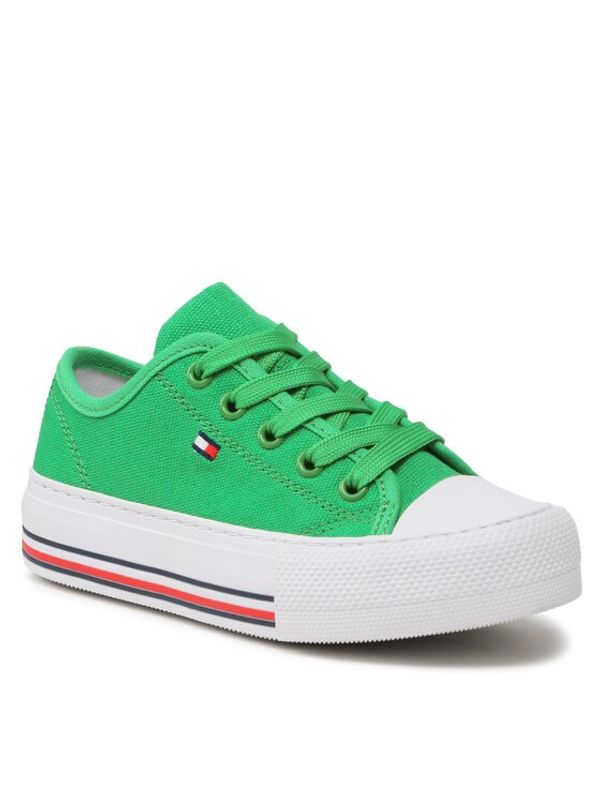 Tommy Hilfiger Tommy Hilfiger Кецове Low Cut Lace-Up Sneaker T3A9-32677-0890 M Зелен