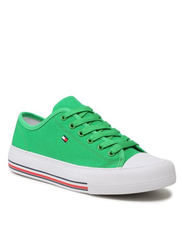 Tommy Hilfiger Tommy Hilfiger Кецове Low Cut Lace-Up Sneaker T3A9-32677-0890 Зелен