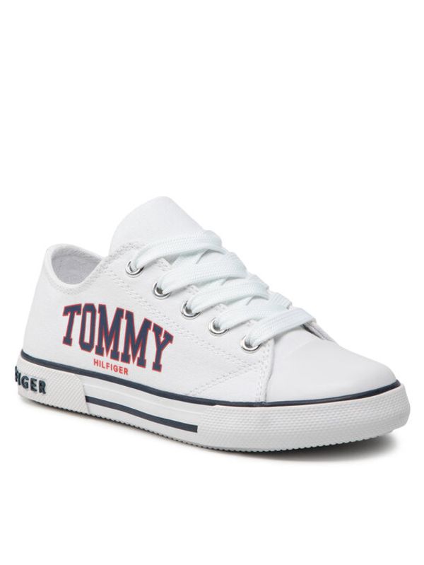 Tommy Hilfiger Tommy Hilfiger Кецове Low Cut Lace-Up Sneaker T3X4-32208-1352 M Бял