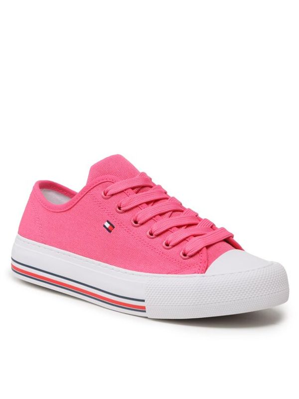 Tommy Hilfiger Tommy Hilfiger Кецове Low Cut Lace-Up T3A9-32677-0890313 S Розов