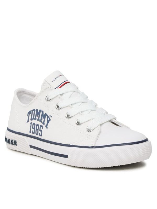 Tommy Hilfiger Tommy Hilfiger Кецове Varsity Low Cut Lace-Up Sneaker T3X9-32833-0890 M Бял