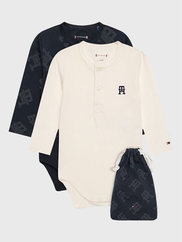Tommy Hilfiger Tommy Hilfiger Комплект 2 чифта боди Monogram KN0KN01593 Цветен Regular Fit