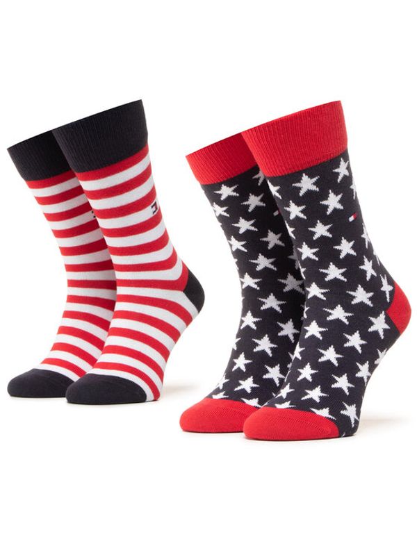 Tommy Hilfiger Tommy Hilfiger Комплект 2 чифта дълги чорапи дамски 100000816 Цветен