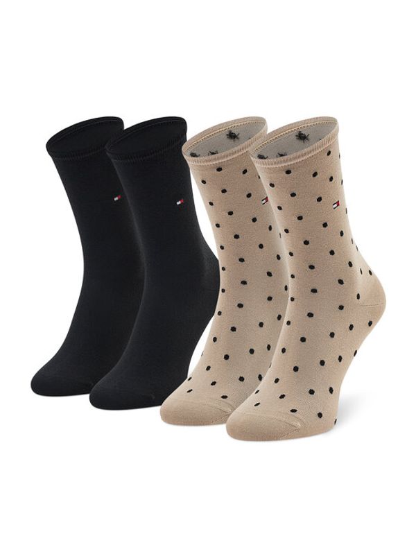 Tommy Hilfiger Tommy Hilfiger Комплект 2 чифта дълги чорапи дамски 100001493 Бежов