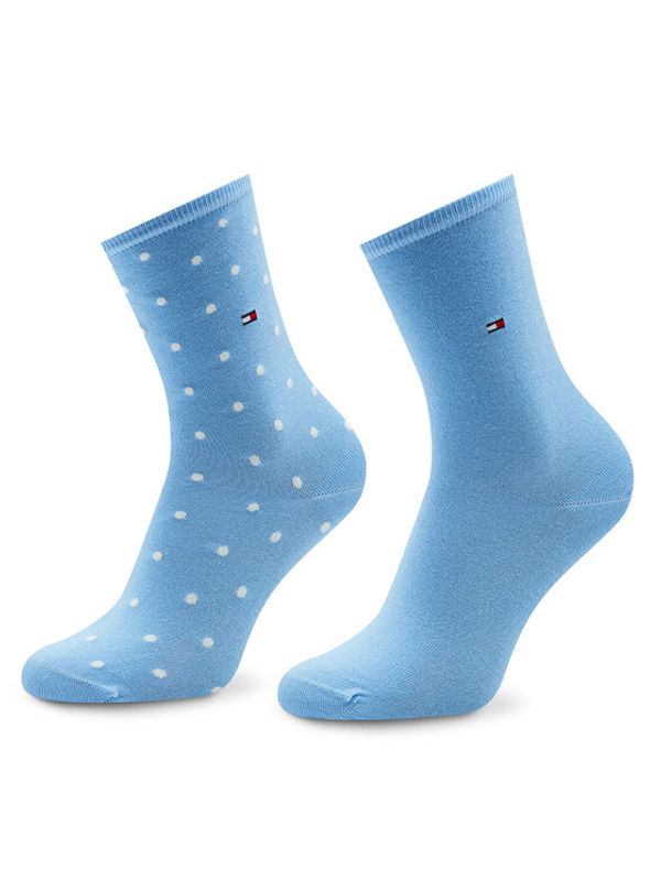 Tommy Hilfiger Tommy Hilfiger Комплект 2 чифта дълги чорапи дамски 100001493 Син