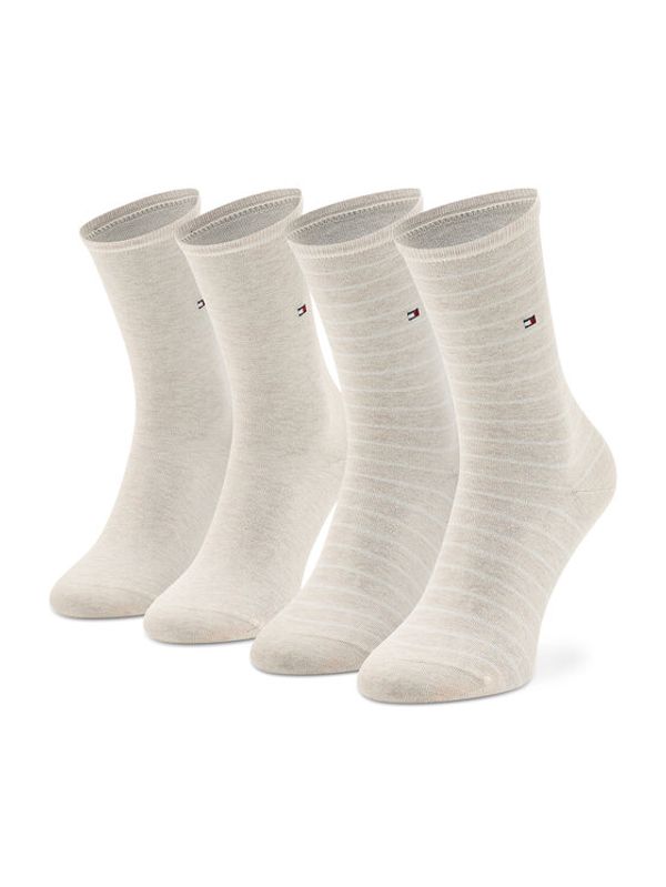 Tommy Hilfiger Tommy Hilfiger Комплект 2 чифта дълги чорапи дамски 100001494 Бежов