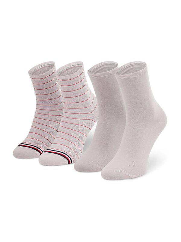 Tommy Hilfiger Tommy Hilfiger Комплект 2 чифта дълги чорапи дамски 100002817 Розов