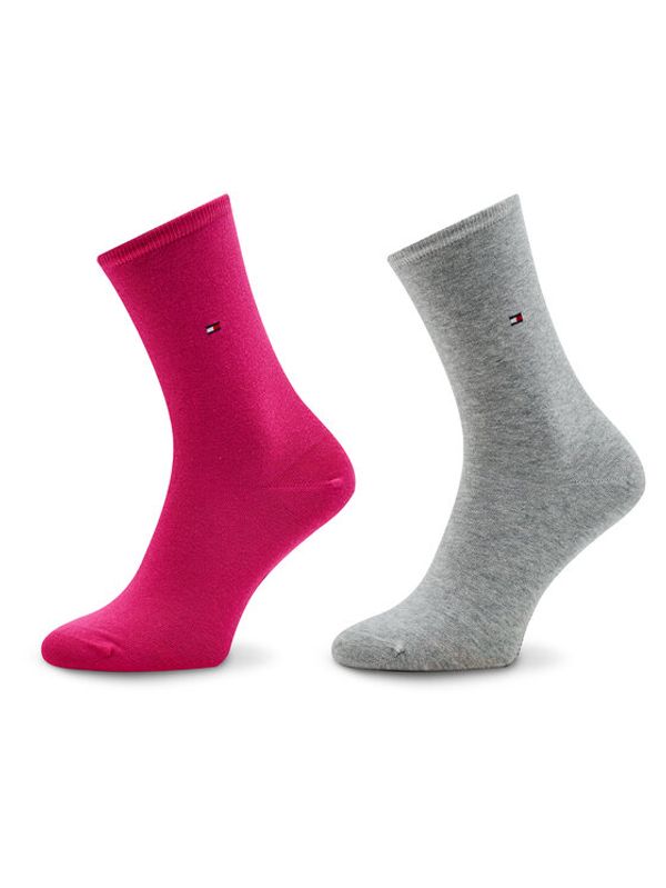 Tommy Hilfiger Tommy Hilfiger Комплект 2 чифта дълги чорапи дамски 371221 Розов
