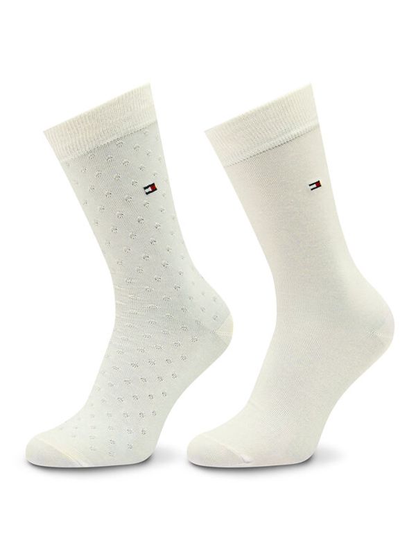 Tommy Hilfiger Tommy Hilfiger Комплект 2 чифта дълги чорапи дамски 701222644 Екрю