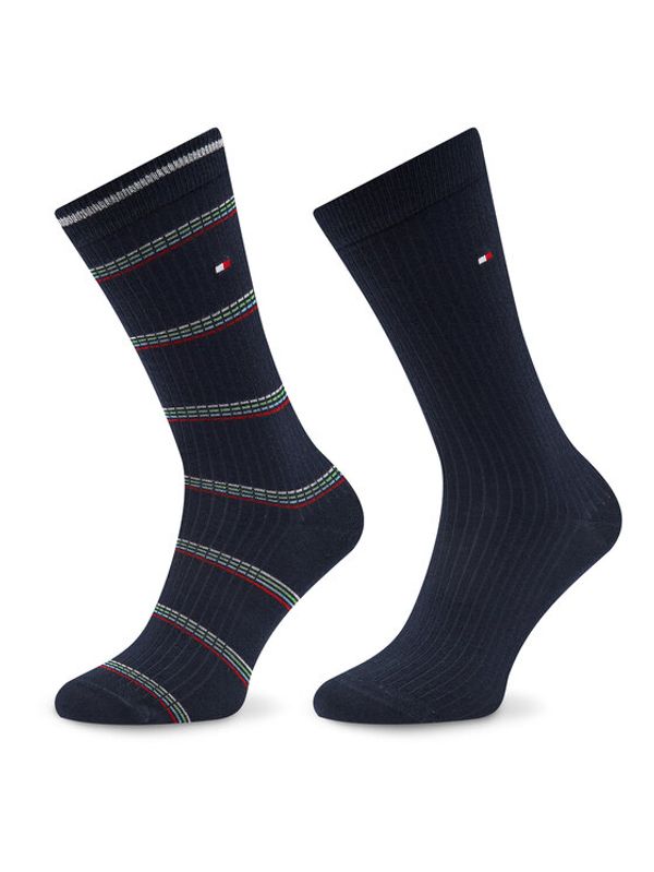 Tommy Hilfiger Tommy Hilfiger Комплект 2 чифта дълги чорапи дамски 701222645 Тъмносин