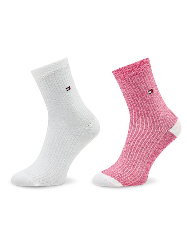 Tommy Hilfiger Tommy Hilfiger Комплект 2 чифта дълги чорапи дамски 701222646 Розов