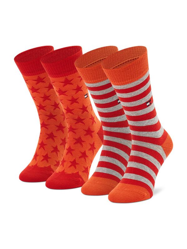 Tommy Hilfiger Tommy Hilfiger Комплект 2 чифта дълги чорапи детски 100000816 Оранжев