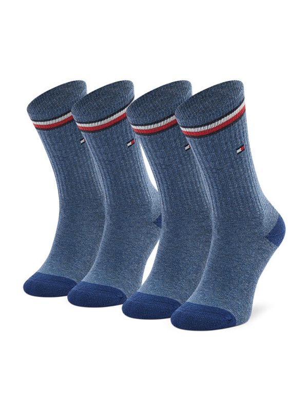 Tommy Hilfiger Tommy Hilfiger Комплект 2 чифта дълги чорапи детски 100001500 Тъмносин