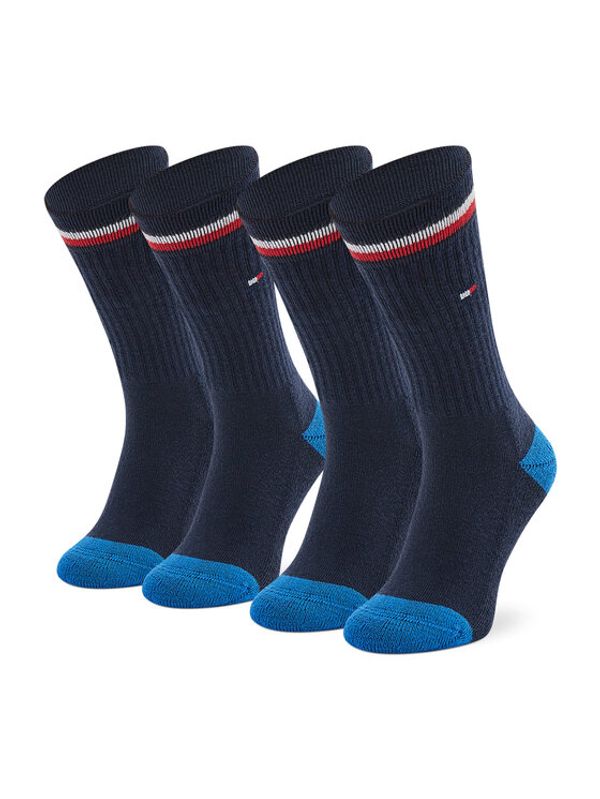 Tommy Hilfiger Tommy Hilfiger Комплект 2 чифта дълги чорапи детски 100001500 Тъмносин