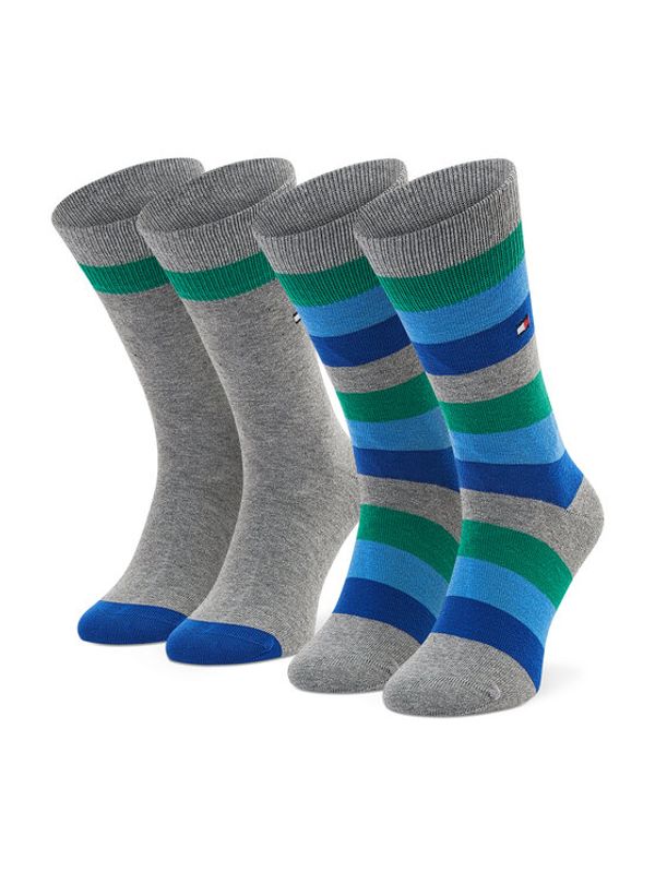 Tommy Hilfiger Tommy Hilfiger Комплект 2 чифта дълги чорапи детски 354009001 Сив