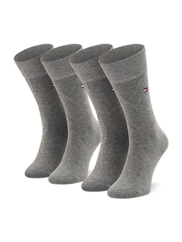 Tommy Hilfiger Tommy Hilfiger Комплект 2 чифта дълги чорапи детски 391334 Сив