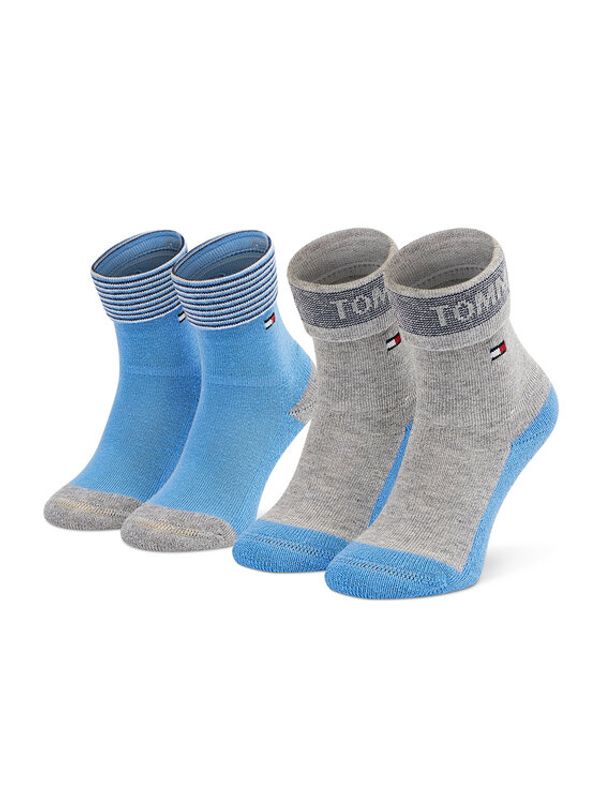 Tommy Hilfiger Tommy Hilfiger Комплект 2 чифта дълги чорапи детски 701210508 Син