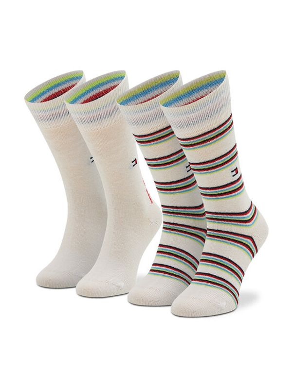 Tommy Hilfiger Tommy Hilfiger Комплект 2 чифта дълги чорапи детски 701218954 Бял