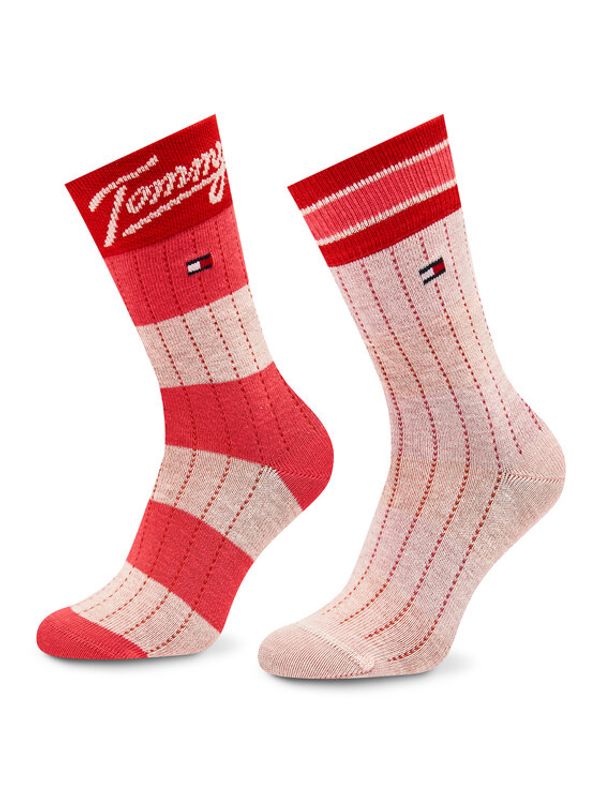 Tommy Hilfiger Tommy Hilfiger Комплект 2 чифта дълги чорапи детски 701222662 Розов