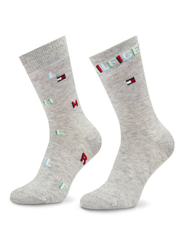 Tommy Hilfiger Tommy Hilfiger Комплект 2 чифта дълги чорапи детски 701222663 Сив