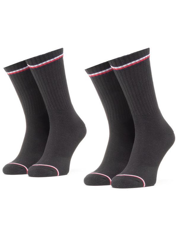 Tommy Hilfiger Tommy Hilfiger Комплект 2 чифта дълги чорапи мъжки 100001096 Черен