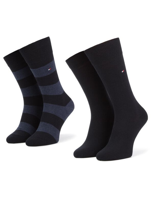 Tommy Hilfiger Tommy Hilfiger Комплект 2 чифта дълги чорапи мъжки 342021001 Тъмносин