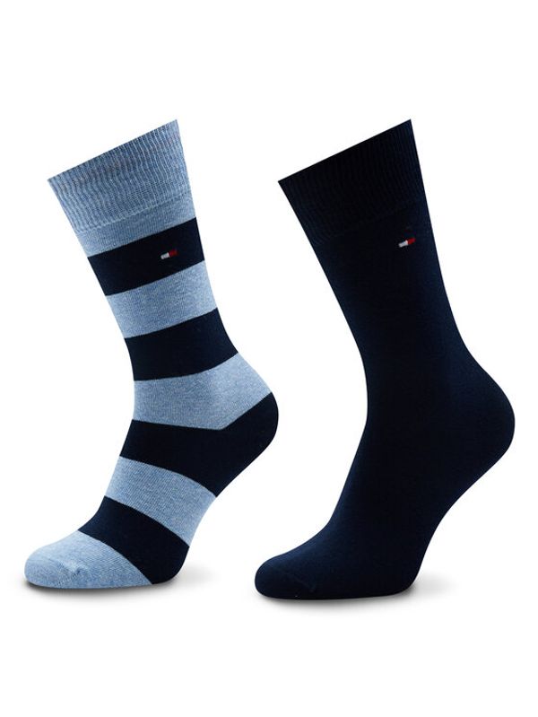 Tommy Hilfiger Tommy Hilfiger Комплект 2 чифта дълги чорапи мъжки 342021001 Тъмносин