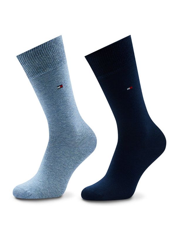 Tommy Hilfiger Tommy Hilfiger Комплект 2 чифта дълги чорапи мъжки 371111 Син