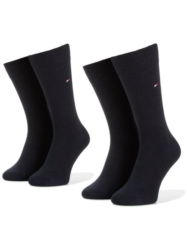 Tommy Hilfiger Tommy Hilfiger Комплект 2 чифта дълги чорапи мъжки 371111 Тъмносин