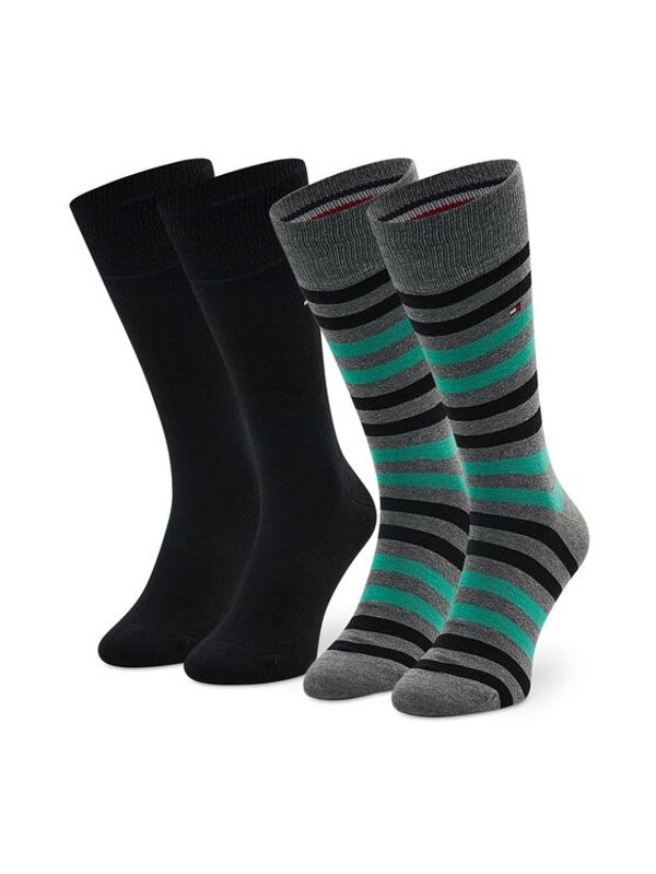 Tommy Hilfiger Tommy Hilfiger Комплект 2 чифта дълги чорапи мъжки 472001001 Сив