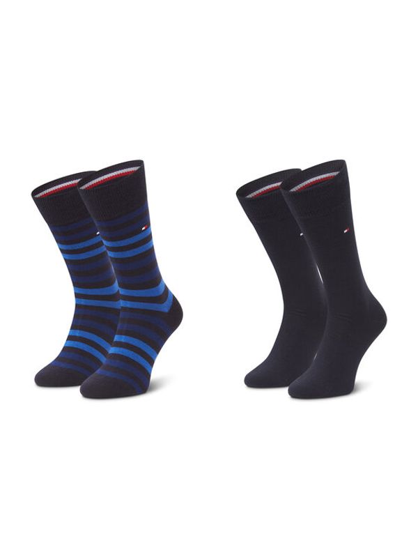 Tommy Hilfiger Tommy Hilfiger Комплект 2 чифта дълги чорапи мъжки 472001001 Тъмносин