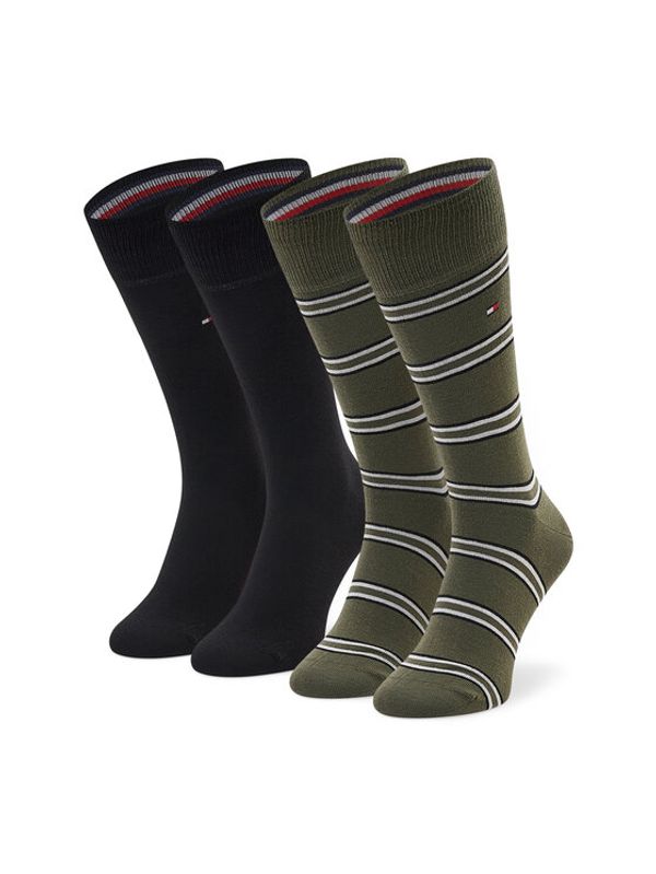 Tommy Hilfiger Tommy Hilfiger Комплект 2 чифта дълги чорапи мъжки 701220242 Черен