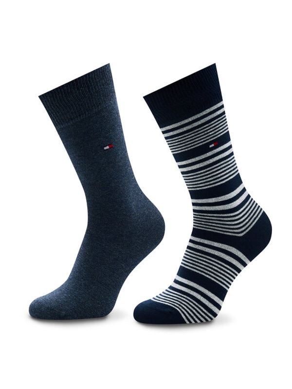 Tommy Hilfiger Tommy Hilfiger Комплект 2 чифта дълги чорапи мъжки 701222186 Тъмносин