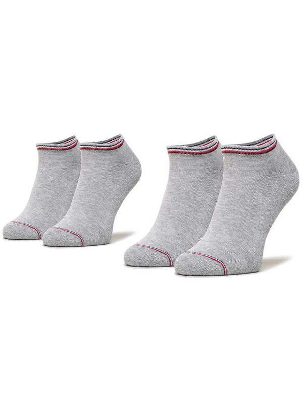 Tommy Hilfiger Tommy Hilfiger Комплект 2 чифта къси чорапи мъжки 100001093 Сив