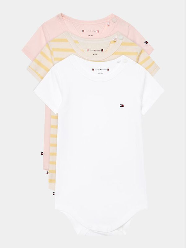 Tommy Hilfiger Tommy Hilfiger Комплект 3 чифта боди KN0KN01606 Бял
