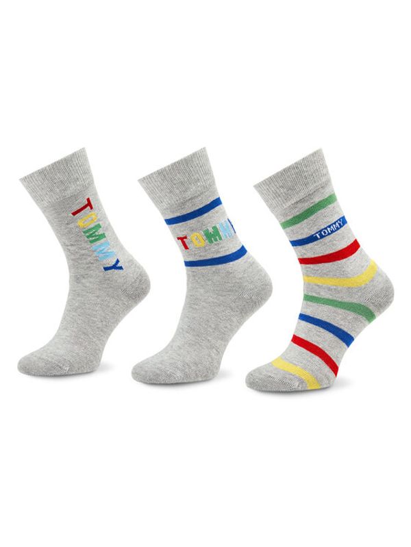 Tommy Hilfiger Tommy Hilfiger Комплект 3 чифта дълги чорапи детски 701222670 Сив