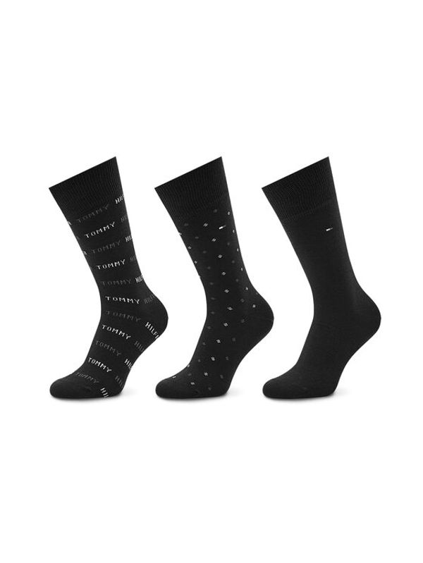 Tommy Hilfiger Tommy Hilfiger Комплект 3 чифта дълги чорапи мъжки 701220147 Черен