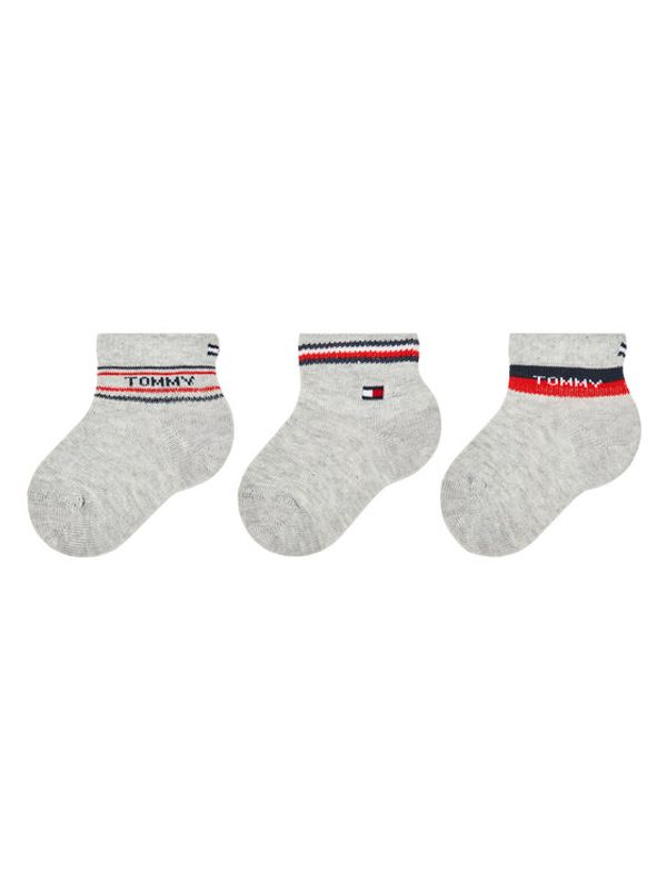 Tommy Hilfiger Tommy Hilfiger Комплект 3 чифта къси чорапи детски 701222674 Сив