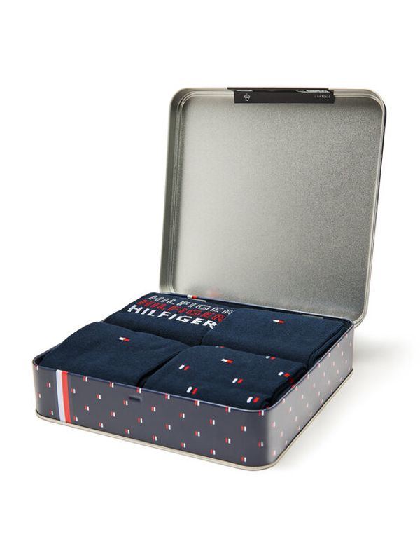Tommy Hilfiger Tommy Hilfiger Комплект 4 чифта дълги чорапи мъжки 701222193 Тъмносин
