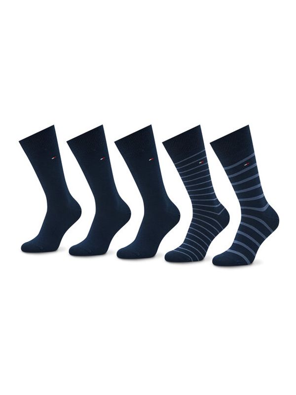 Tommy Hilfiger Tommy Hilfiger Комплект 5 чифта дълги чорапи мъжки 701220145 Тъмносин