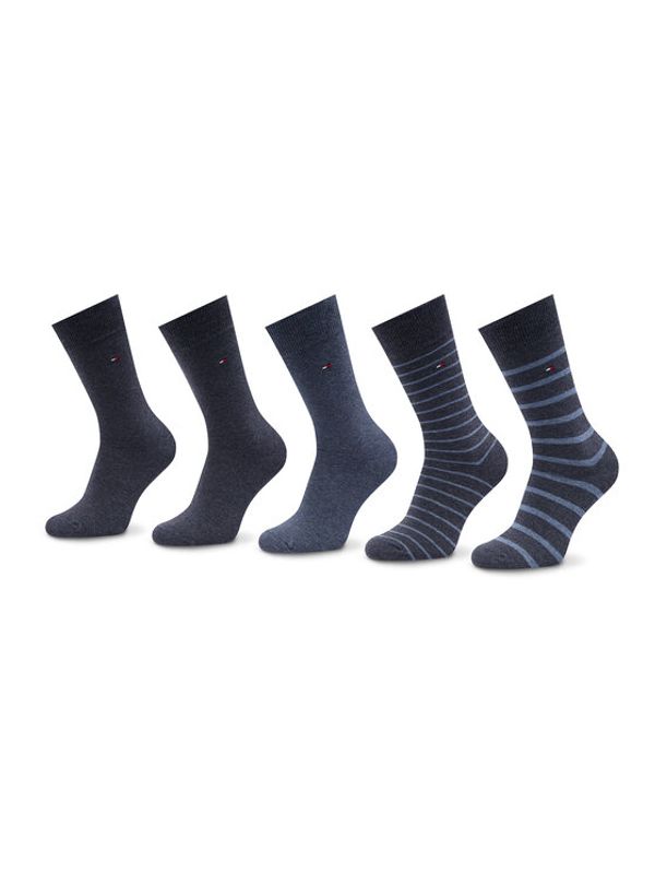 Tommy Hilfiger Tommy Hilfiger Комплект 5 чифта дълги чорапи мъжки 701220145 Тъмносин