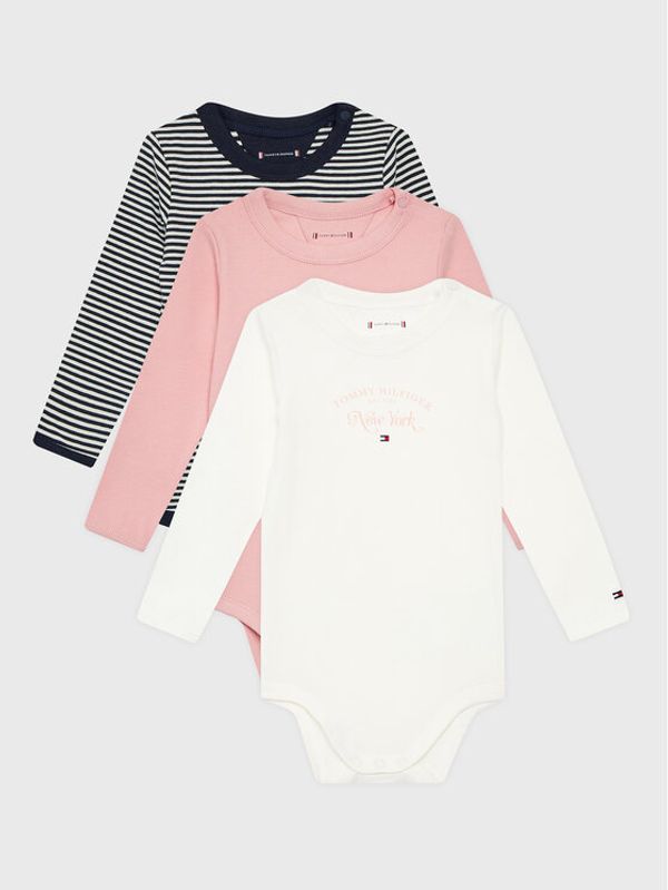 Tommy Hilfiger Tommy Hilfiger Комплект от 3 броя детски бодита KN0KN01479 Цветен Regular Fit