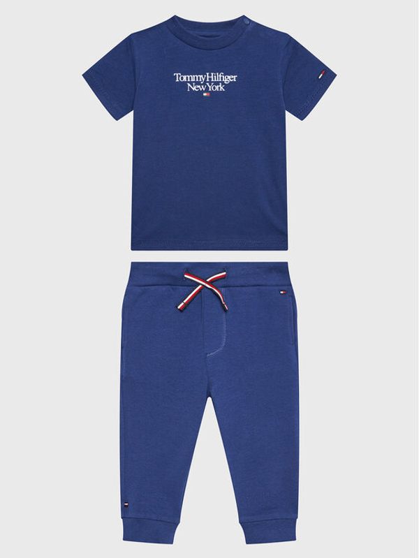 Tommy Hilfiger Tommy Hilfiger Комплект от тишърт и панталони Essential KN0KN01555 Тъмносин Regular Fit