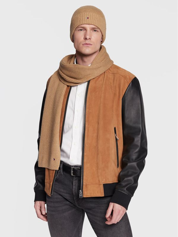 Tommy Hilfiger Tommy Hilfiger Комплект шал и шапка AM0AM10356 Бежов