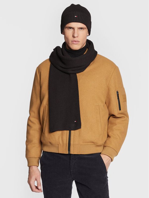 Tommy Hilfiger Tommy Hilfiger Комплект шал и шапка AM0AM10356 Черен