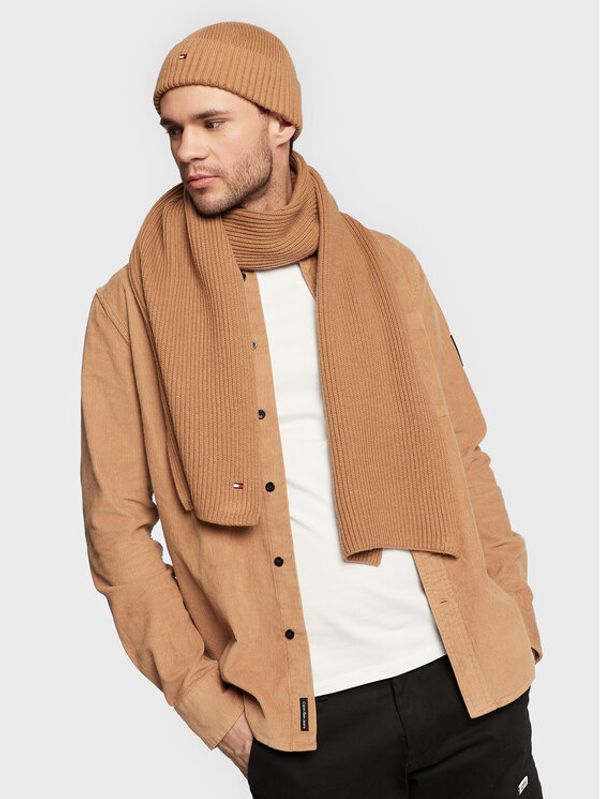 Tommy Hilfiger Tommy Hilfiger Комплект шал и шапка Essential AM0AM10811 Кафяв