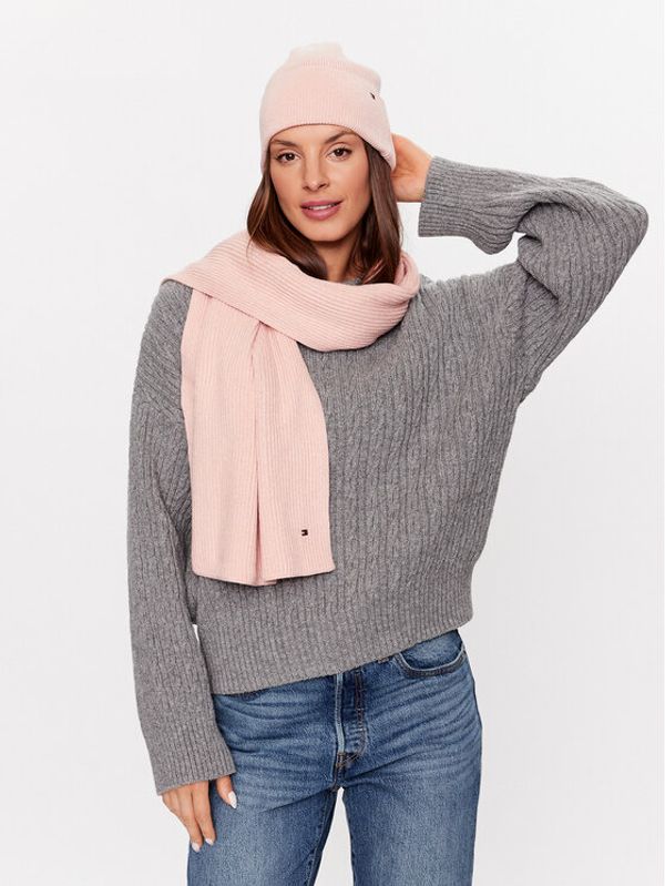 Tommy Hilfiger Tommy Hilfiger Комплект шал и шапка Essential AW0AW13911 Розов